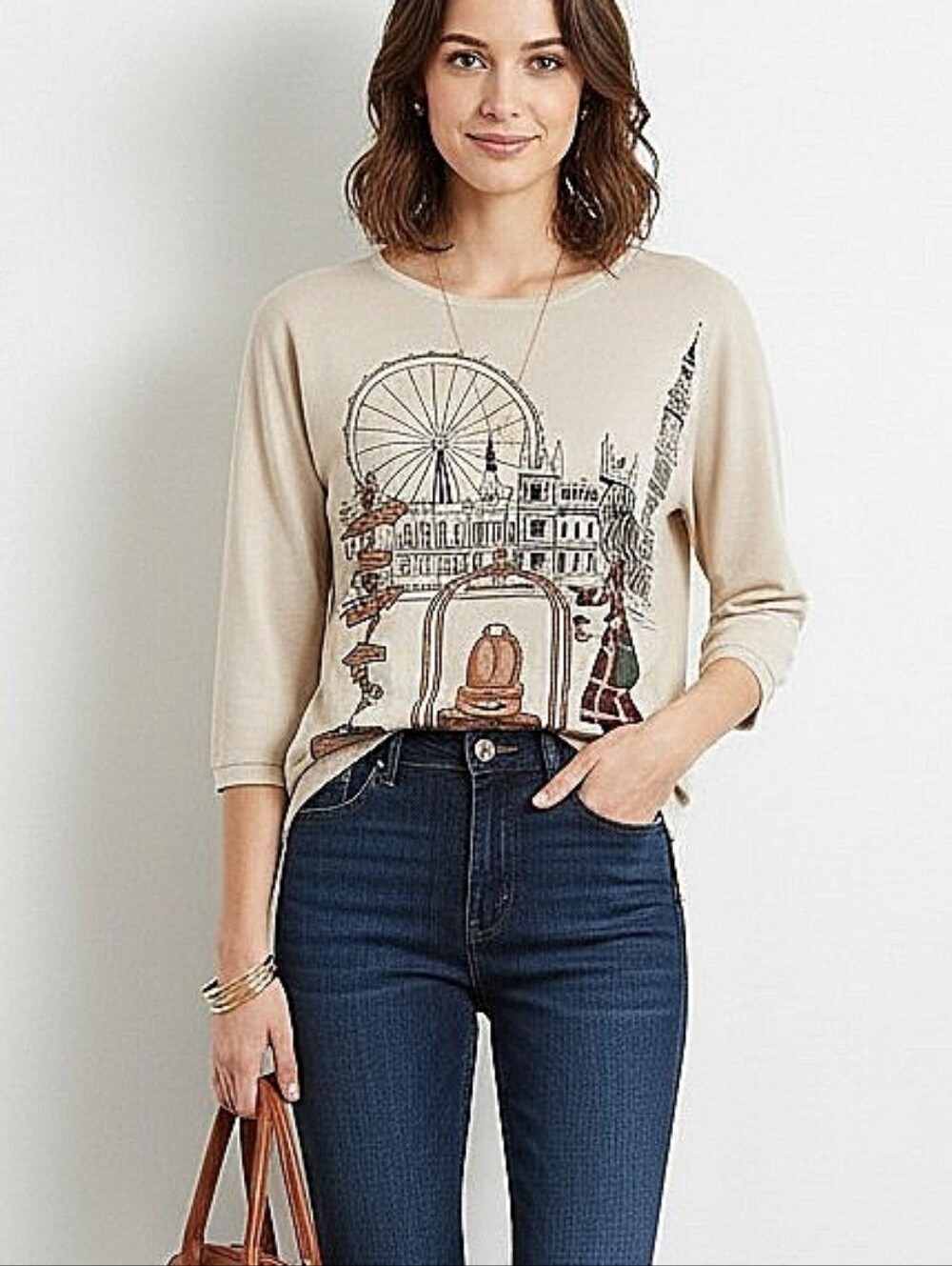 NWT! Boutique Paris Theamed Top